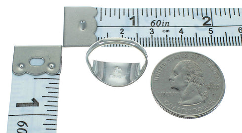 Authentic Sterling Silver Turquoise Jewelry Ring Size 4-3/4 FX90728